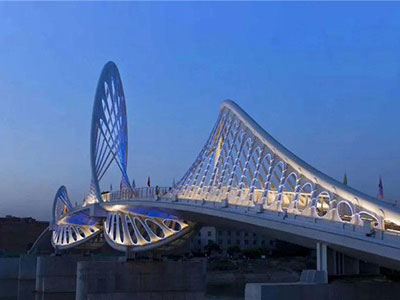 Landscape Lighting Project Feng River Jinwan Pedestrian Bridge In Xi Xian New District
